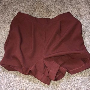 darker red shorts